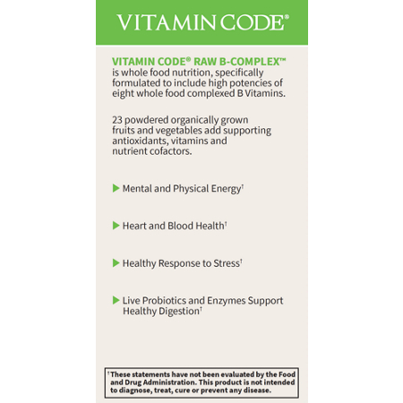 Vitamin Code Raw Vitamin B-Complex High Potency Formula view 4