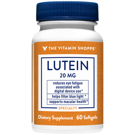 The Vitamin Shoppe Lutein Softgels 20 MG bottle front
