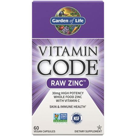 Garden of Life Vitamin Code Raw Zinc box front