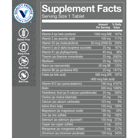 Label: One Daily Men's Multivitamin with 2000 IU Vitamin D3