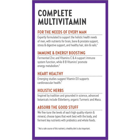 Label for New Chapter Organic Multivitamin for Every Man