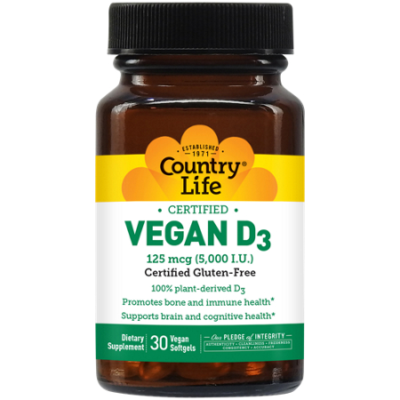 Country Life Vegan Vitamin D3 softgels 5000 IU view 2