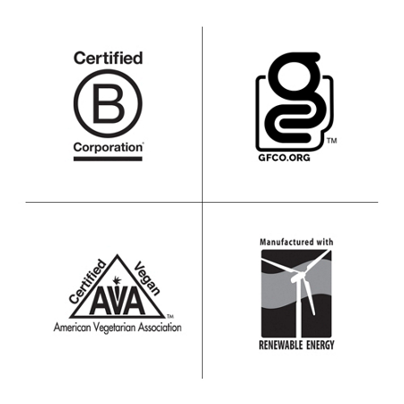 Certified seals and renewable energy icon