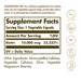 Supplement Facts label for Solgar Super High Potency Biotin 10000 MCG