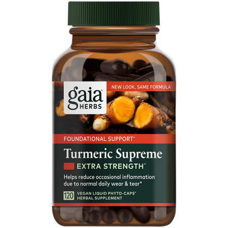 Gaia Herbs Turmeric Supreme Extra Strength capsules bottle front