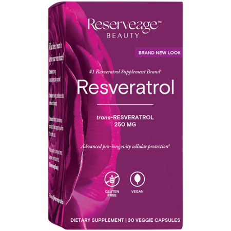 Reserveage Nutrition Resveratrol Vegetarian Capsules 250 MG box front