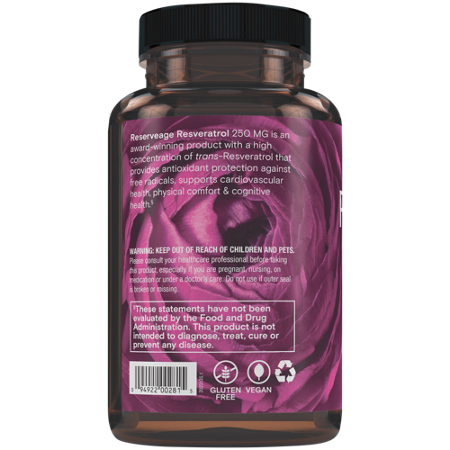 Reserveage Nutrition Resveratrol Vegetarian Capsules 250 MG view 4