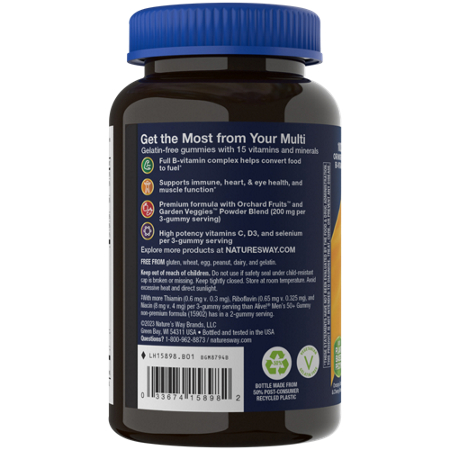 Alive Mens 50 Plus Gummy Multivitamin bottle view 4