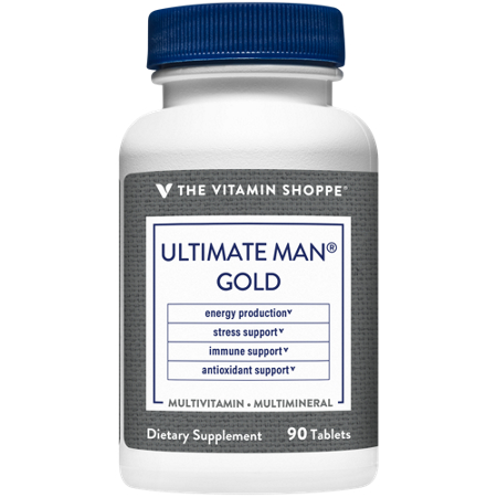 The Vitamin Shoppe Ultimate Man Gold tablets front