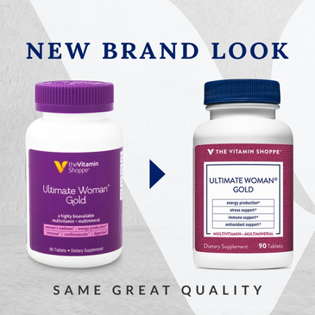 The Vitamin Shoppe Ultimate Woman Gold multivitamin tablets view 2