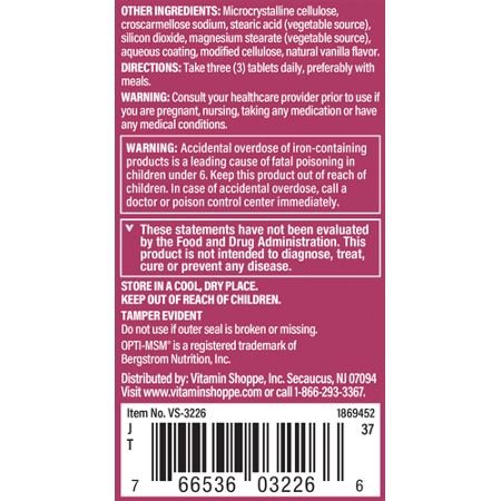 Directions for The Vitamin Shoppe Ultimate Woman Gold tablets