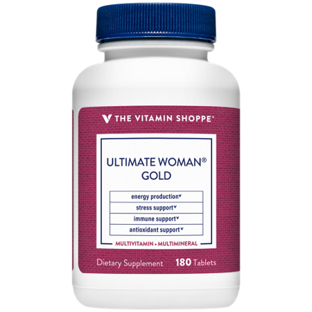 The Vitamin Shoppe Ultimate Woman Gold tablets front