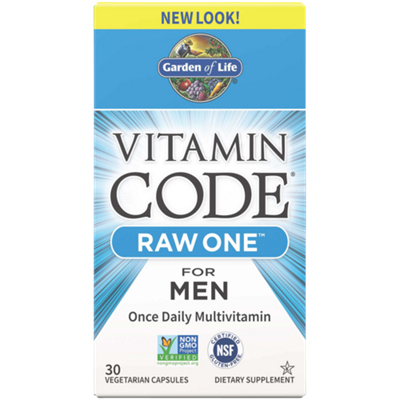 Vitamin Code Raw One for Men – Once Daily Raw Whole Food Multivitamin (30 Vegetarian Capsules)