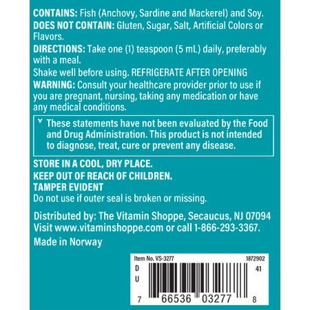 Directions for The Vitamin Shoppe Omega-3 Fish Oil 1500 MG