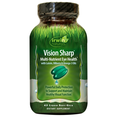 Vision Sharp with Lutein, Bilberry & Omega 3's for Eye Health (42 Liquid Softgels)