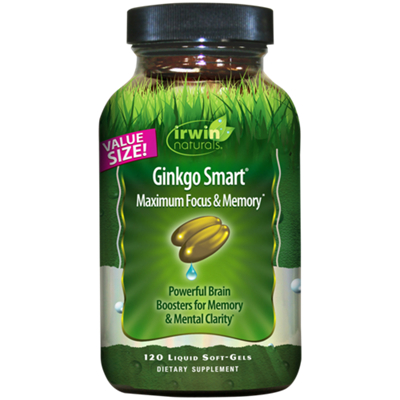 Ginkgo Smart for Focus & Energy - 50mg TMG Trimethlyglycine (120 Softgels)