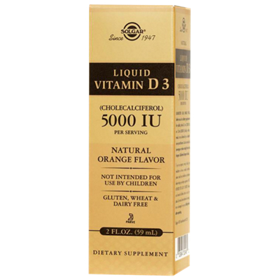 Liquid Vitamin D3 - Supports a Healthy Immune System and Healthy Bones & Teeth - Natural Orange - 5,000 IU (2 Fl. Oz.)