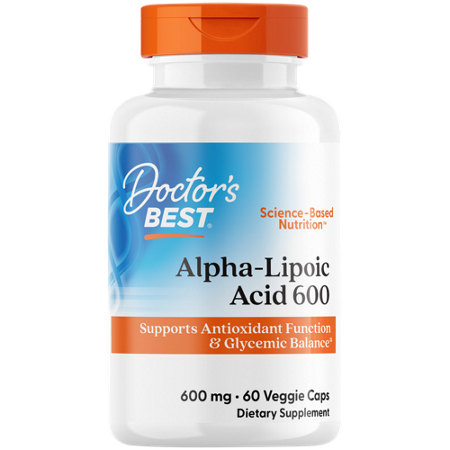 Doctors Best Alpha-Lipoic Acid 600 capsules 600 MG bottle front