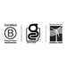 Logos for Certified B Corporation GFCO Renewable Energy