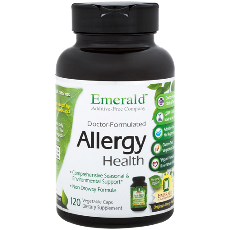 Emerald Labs Allergy Health capsules bottle front