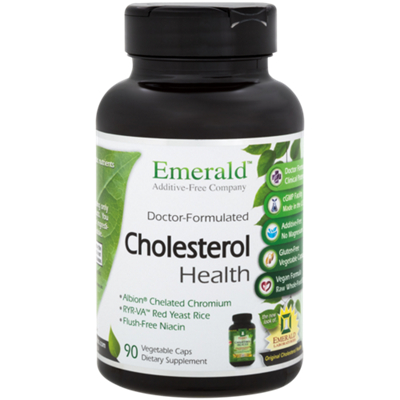Cholesterol Health with Chromium, Red Yeast Rice & No Flush Niacin (90 Vegetable Capsules)