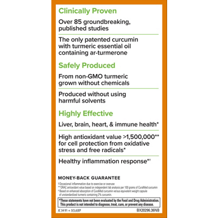 Alternate view of CuraMed Super Absorption Curcumin 750 MG by Terry Naturally 4