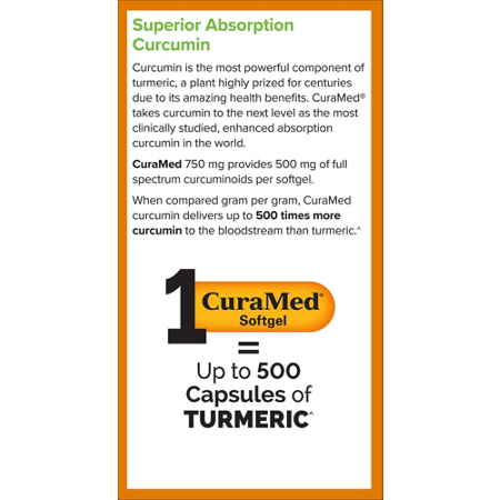 CuraMed Super Absorption Curcumin softgels 750 MG view 5