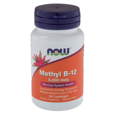 Methyl B12 - Methylcobalamin Plus Folic Acid - 5,000 MCG (60 Lozenges)