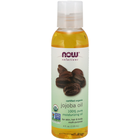 Now Foods Organic Jojoba Oil bottle front