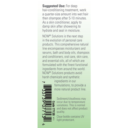 Directions for Now Foods Organic Jojoba Oil 100 Percent Pure Moisturizing Oil