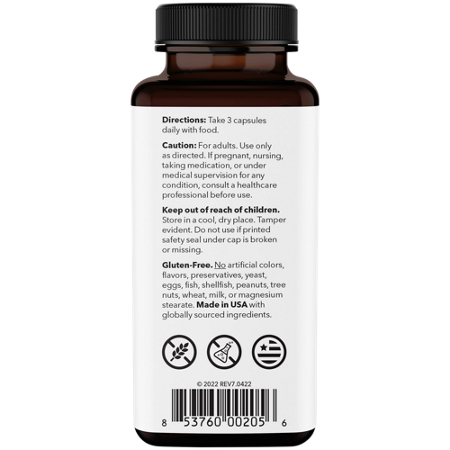 Life Seasons Choles-T Cholesterol Support vegetarian capsules back