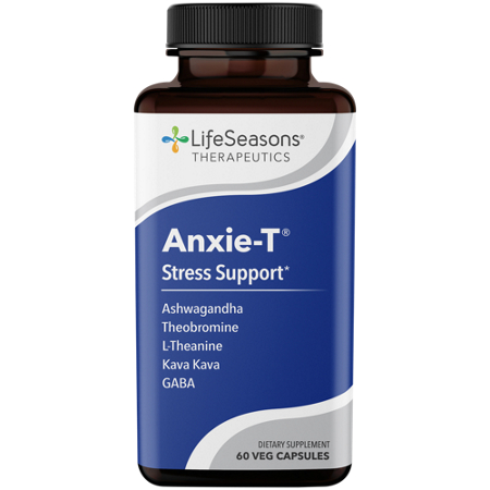 LifeSeasons Anxie-T Stress Support capsules bottle front