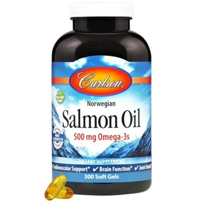 Norwegian Salmon Oil - Omega 3's, EPA & DHA - 2,000 MG (300 Softgels)
