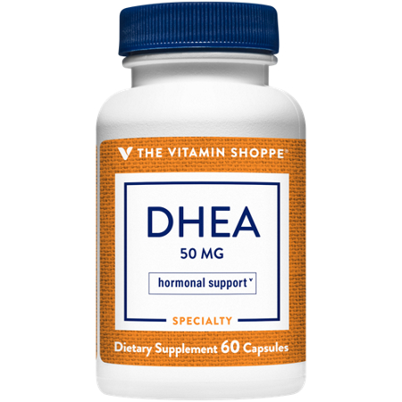 The Vitamin Shoppe DHEA Hormonal Support capsules 50 MG front