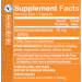Supplement Facts label for DHEA Hormonal Support capsules 50 MG