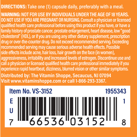 Directions for The Vitamin Shoppe DHEA Hormonal Support 50 MG