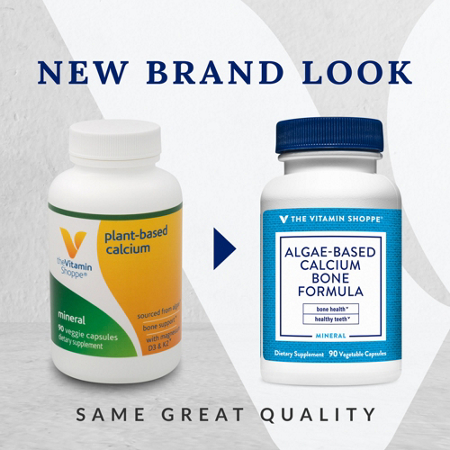 New and old branding of The Vitamin Shoppe Plant-Based Calcium alternate view 2