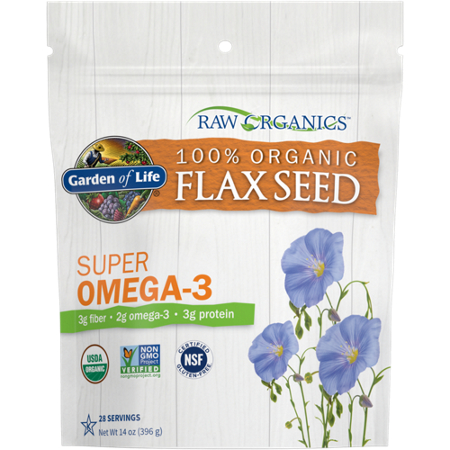 Garden of Life Raw Organic Flax Seed with Super Omega-3s bag front