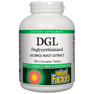 DGL Deglycyrrhizinated - Licorice Root Extract (180 Chewable Tablets)