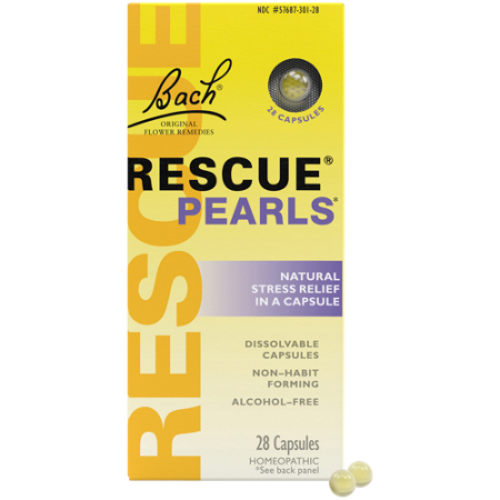 Bach Rescue Pearls Natural Stress Relief capsules box front