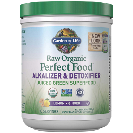 Garden of Life Raw Organic Perfect Food Alkalizer Detoxifier powder front