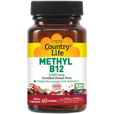 Methyl B12 - Supports Energy & Stamina - 5,000 MCG - Cherry (60 Lozenges)