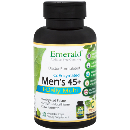 Emerald Labs Mens 45 Multivitamin Vegetable Capsules bottle front