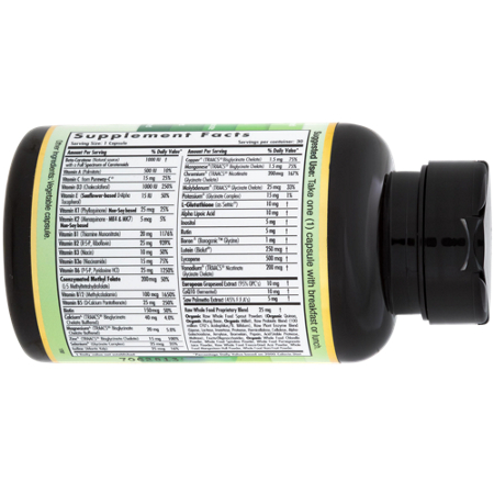 Emerald Labs Mens 45+ Multivitamin Supplement Label