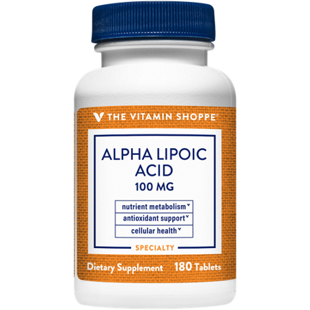 The Vitamin Shoppe Alpha Lipoic Acid 180 tablets 100 MG front