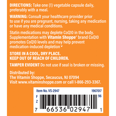 CoQ-10 Directions, Supports Heart Health & Energy