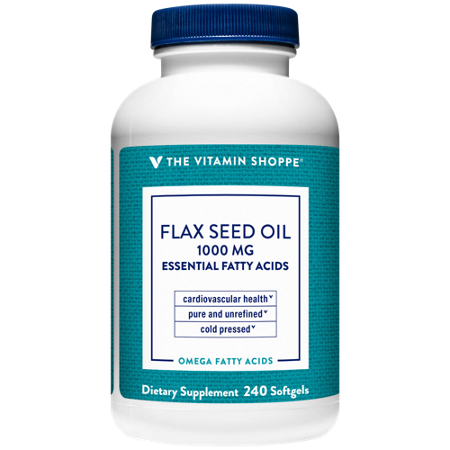 The Vitamin Shoppe Flax Seed Oil 1000 MG bottle front