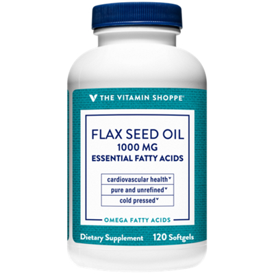 Organic Flax Seed Oil - Essential Fatty Acids for Cardiovascular Support - 1,000 MG (120 Softgels)