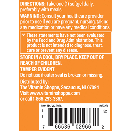 Directions for The Vitamin Shoppe Lecithin Softgels 1200 MG