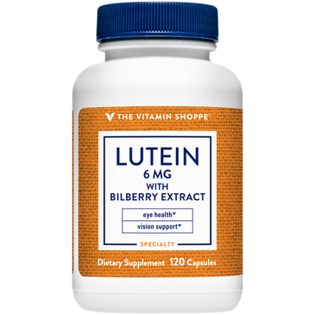 The Vitamin Shoppe Lutein with Bilberry Extract bottle front